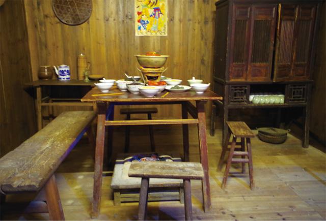畲族典型的厨房展示