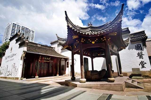 西殿现为国医大讲堂